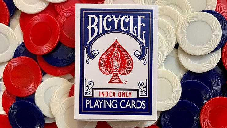 Gilded Blue Bicycle Index Only Playing Cards - Merchant of Magic