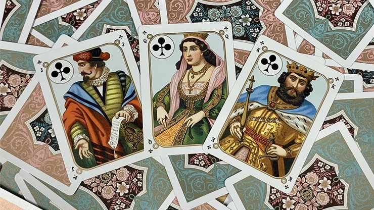 Gilded Four Continents (Blue) Playing Cards - Merchant of Magic