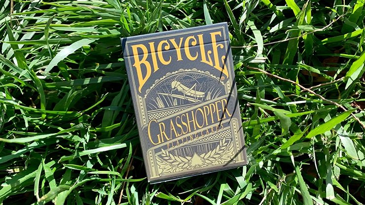 Gilded Grasshopper Dark (Olive) Playing Cards - Merchant of Magic