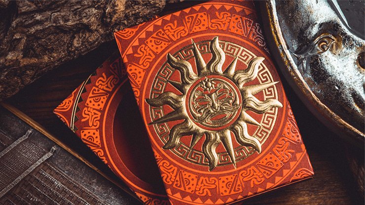 Gilded Maya Sun Playing Cards - Merchant of Magic