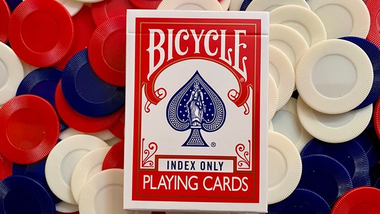 Gilded Red Bicycle Index Only Playing Cards - Merchant of Magic