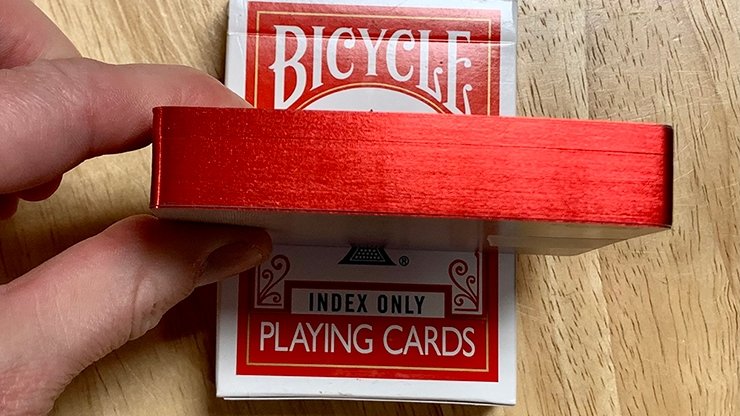 Gilded Red Bicycle Index Only Playing Cards - Merchant of Magic