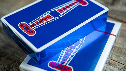 Gilded Vintage Feel Jerrys Nuggets (Blue) Playing Cards - Merchant of Magic