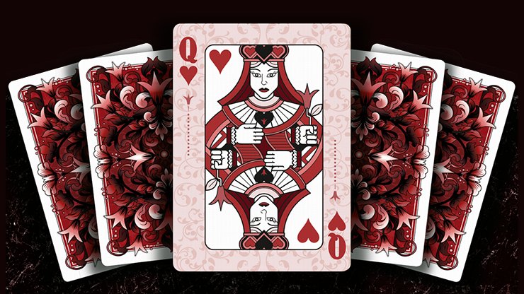 Grand Tulip Red Gilded Playing Cards - Merchant of Magic