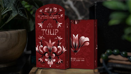 Grand Tulip Red Gilded Playing Cards - Merchant of Magic