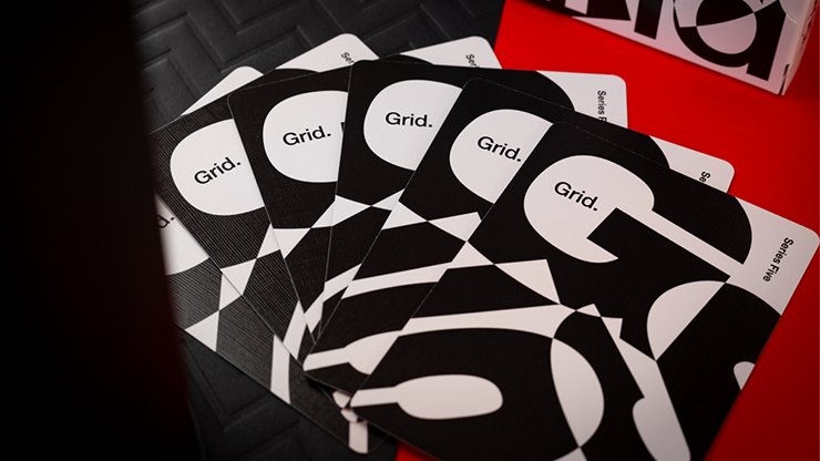 Grid Series Five- Typographic Playing Cards - Merchant of Magic