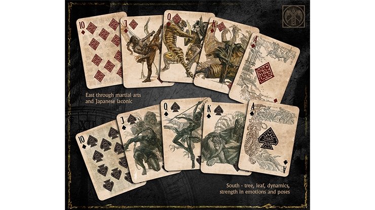 Heroes of the Nations (Dark Version) Playing Cards - Merchant of Magic