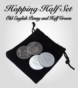 Hopping Half Old English Penny and Half Crown Set - Merchant of Magic
