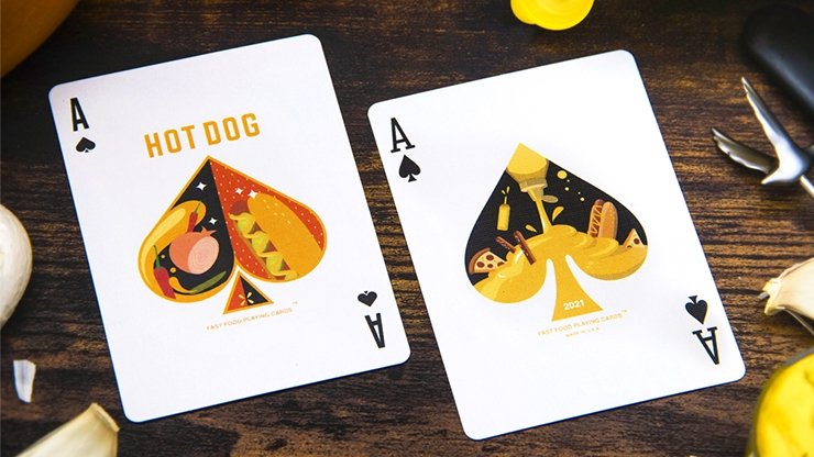 Hot Dog & Mustard Combo (Half-Brick) Playing Cards by Fast Food Playing Cards - Merchant of Magic