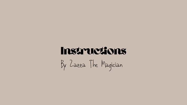 Instructions by Zazza The Magician - INSTANT DOWNLOAD - Merchant of Magic