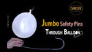 Jumbo Safety Pins Through Balloon Silver by Sorcier Magic - Merchant of Magic