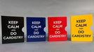 Keep Calm and Do Cardistry Card Guard (Red) by Bazar de Magia - Merchant of Magic