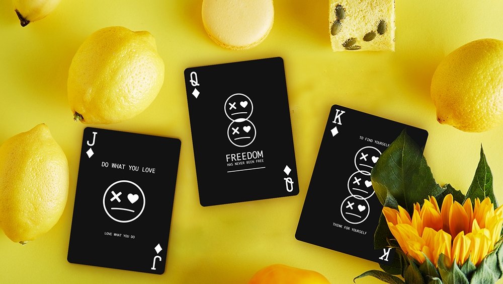 Keep Smiling Black V2 Playing Cards by Bocopo - Merchant of Magic
