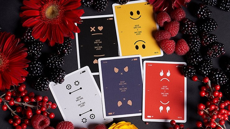 Keep Smiling Blue V2 Playing Cards by Bocopo - Merchant of Magic