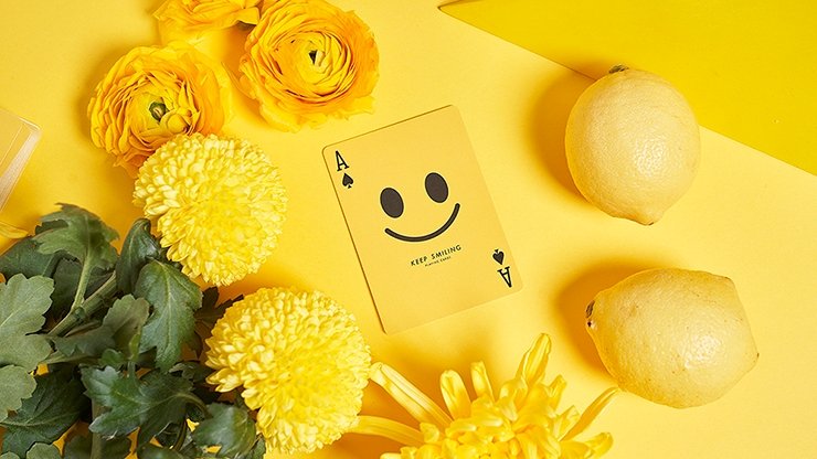 Keep Smiling Pearl Gold V2 Playing Cards by Bocopo - Merchant of Magic