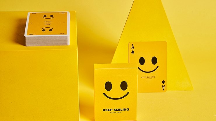 Keep Smiling Yellow V2 Playing Cards by Bocopo - Merchant of Magic