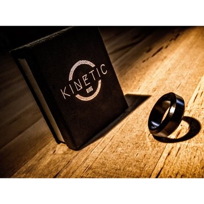 Kinetic PK Ring (Black) Beveled size 11 by Jim Trainer - Merchant of Magic