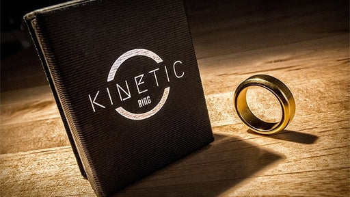 Kinetic PK Ring (Gold) Beveled size 8 by Jim Trainer - Merchant of Magic