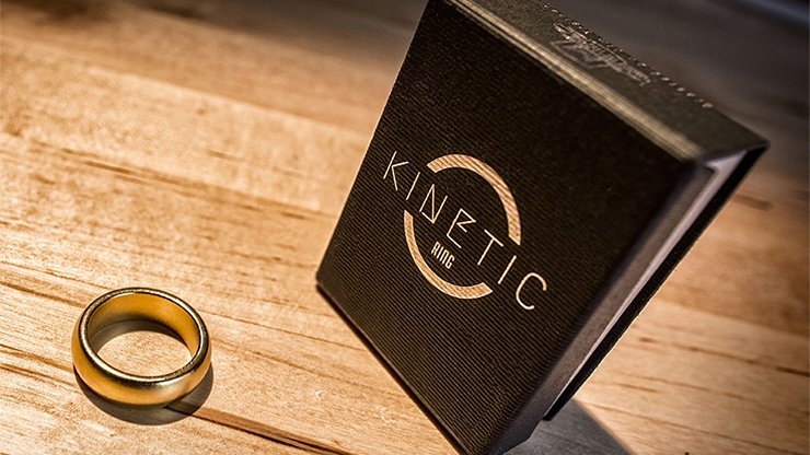 Kinetic PK Ring (Gold) Curved size 9 by Jim Trainer - Merchant of Magic