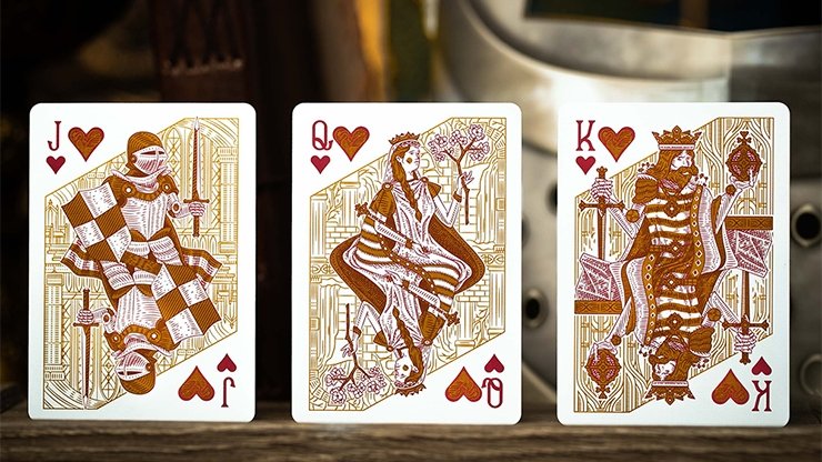 King Arthur Carmine Cavalier - Playing Cards by Riffle Shuffle - Merchant of Magic