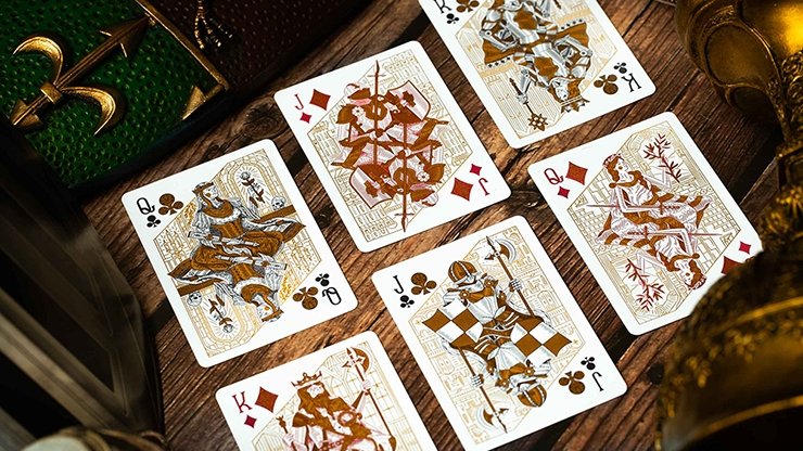 King Arthur Golden Knight - Foiled Edition Playing Cards by Riffle Shuffle - Merchant of Magic
