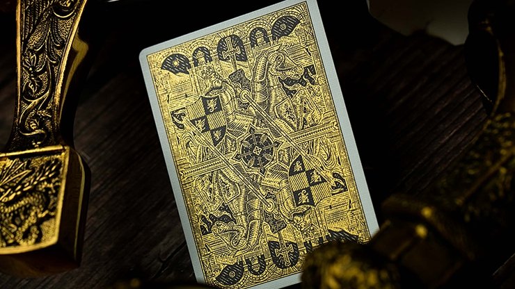 King Arthur Golden Knight - Foiled Edition Playing Cards by Riffle Shuffle - Merchant of Magic