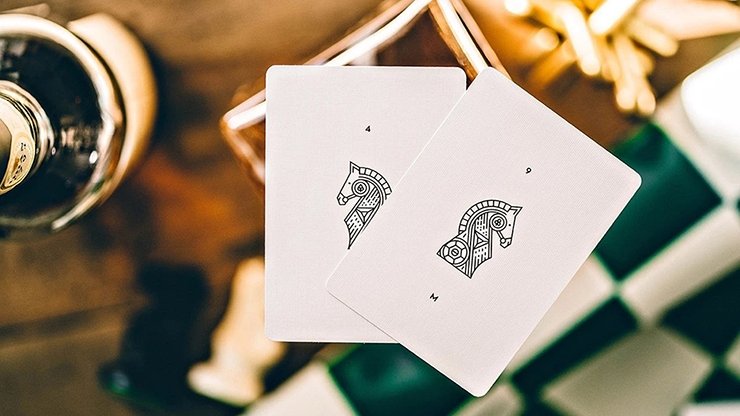 Knights V2 White Playing Cards - Merchant of Magic