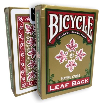 Leaf Back Bicycle Playing Cards (Red) - Merchant of Magic