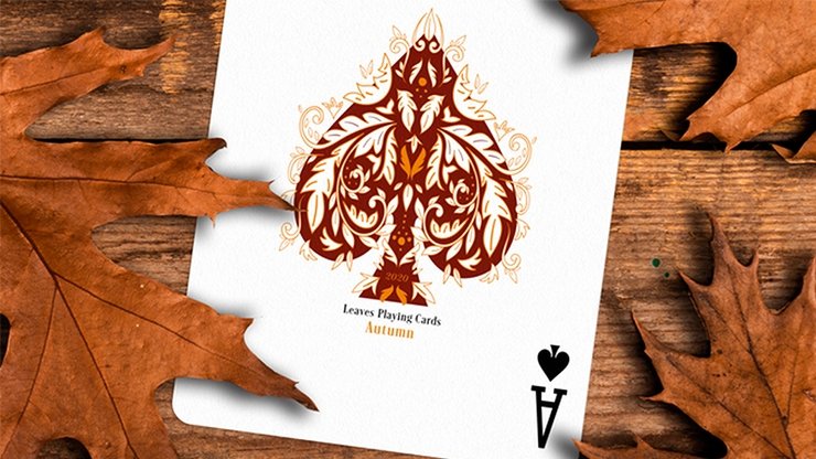 Leaves Autumn Edition Collectors (White) Playing Cards by Dutch Card House Company - Merchant of Magic