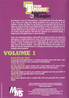 Lessons in Magic Volume 1 by Juan Tamariz - DVD - Merchant of Magic