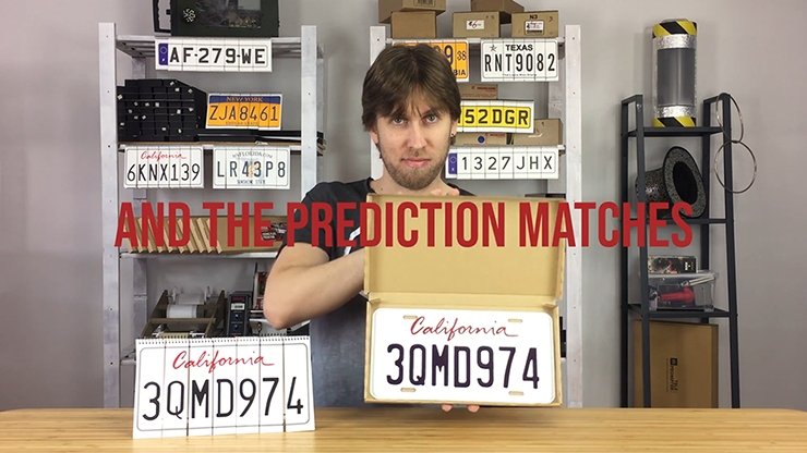 LICENSE PLATE PREDICTION - CALIFORNIA (Gimmicks and Online Instructions) by Martin Andersen - Trick - Merchant of Magic
