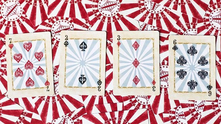 Limited Edition Circus Nostalgic Red Gilded Playing Cards - Merchant of Magic