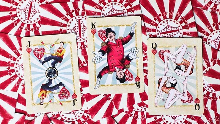 Limited Edition Circus Nostalgic Red Gilded Playing Cards - Merchant of Magic