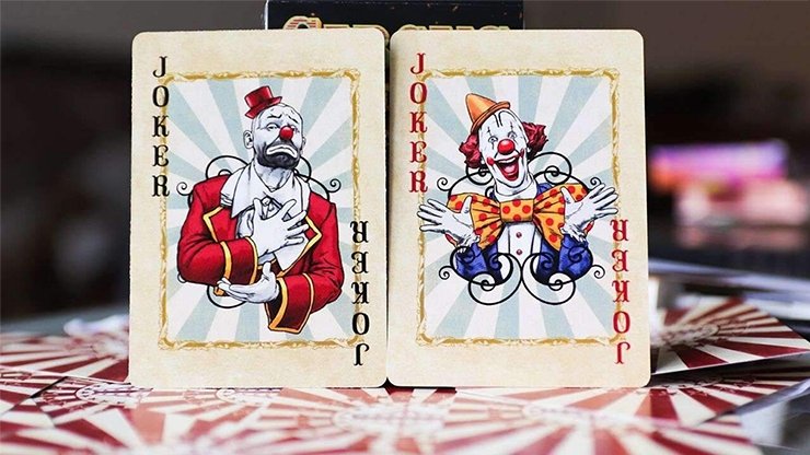 Limited Edition Circus Nostalgic Red Gilded Playing Cards - Merchant of Magic