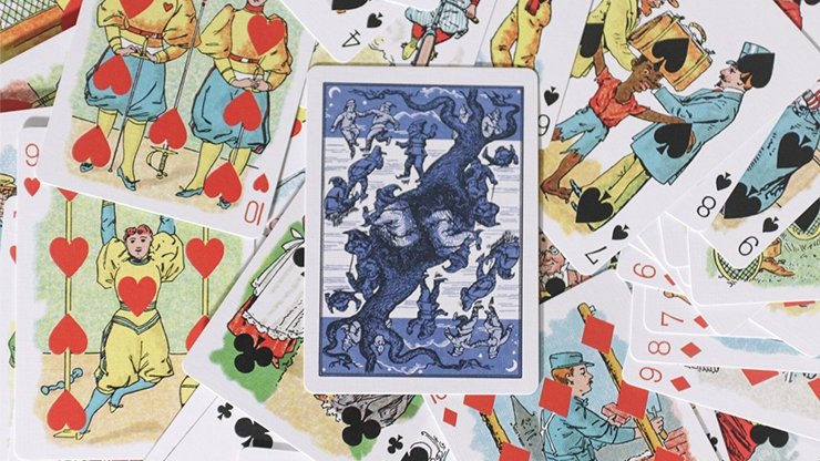 Limited Edition Hustling Joe Blue Gilded (Gnome Back) Playing Cards - Merchant of Magic