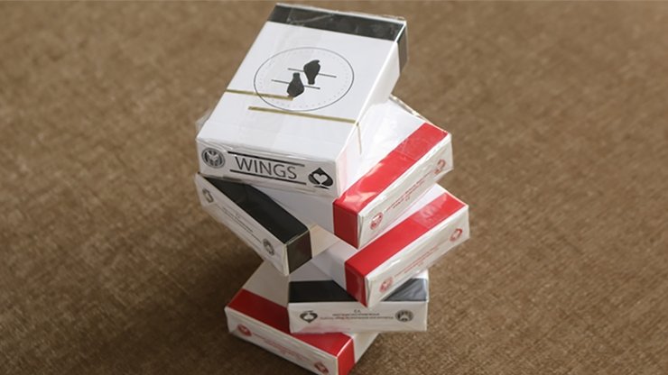 Limited Edition Wings V2 Marked Playing Cards (Black/Bridge Size) - Merchant of Magic