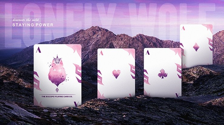 Lonely Wolf (Purple) Playing Cards by BOCOPO - Merchant of Magic
