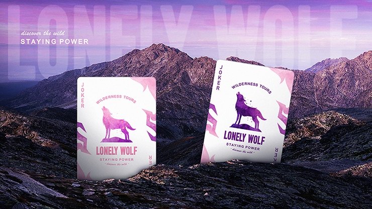 Lonely Wolf (Purple) Playing Cards by BOCOPO - Merchant of Magic