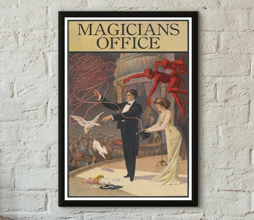 Magicians Office - Professionally Printed Poster 16 x 12 Inches - Merchant of Magic