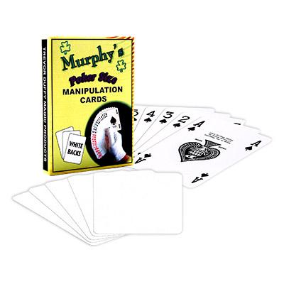 Manipulation Cards-POKER SIZE/WHITE BACK (For Glove Workers) by Trevor Duffy - Merchant of Magic