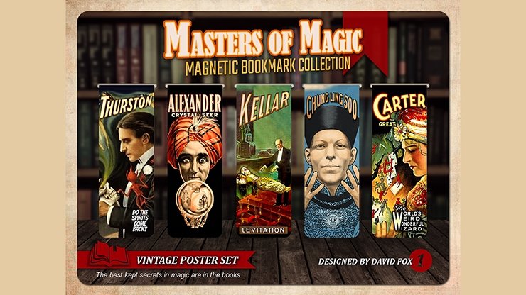 Masters of Magic Bookmarks Set Master Collection by David Fox - Trick - Merchant of Magic