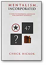 Mentalism Incorporated book Chuck Hickok - Merchant of Magic