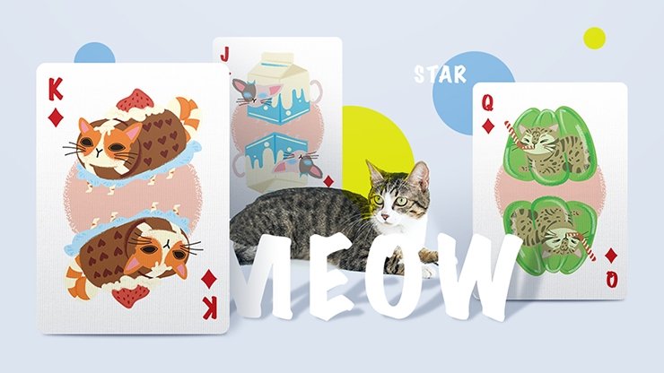 Meow Star (Knitted Sweater) Playing Cards by Bocopo - Merchant of Magic