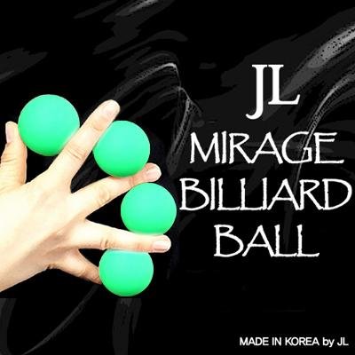 Mirage Billiard Balls by JL (GREEN, 3 Balls and Shell) - Merchant of Magic