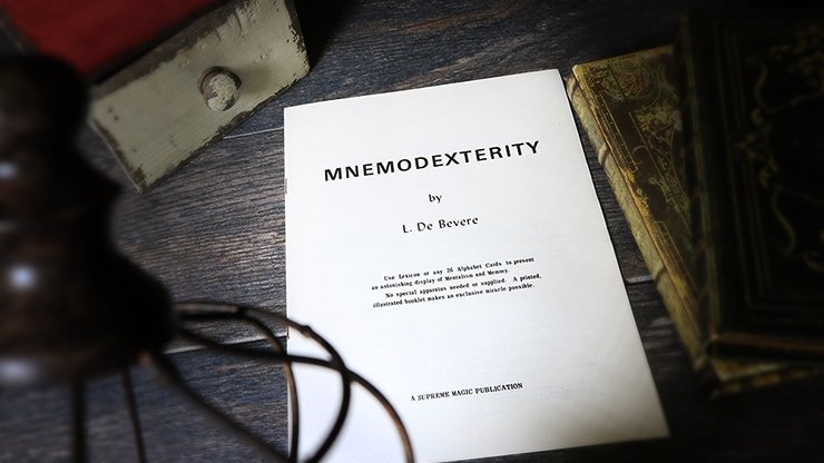 Mnemodexterity by L. De Bevere - Book - Merchant of Magic