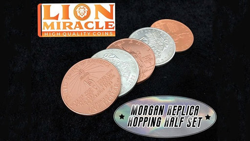MORGAN REPLICA HOPPING HALF Set by Lion Miracle - Trick - Merchant of Magic