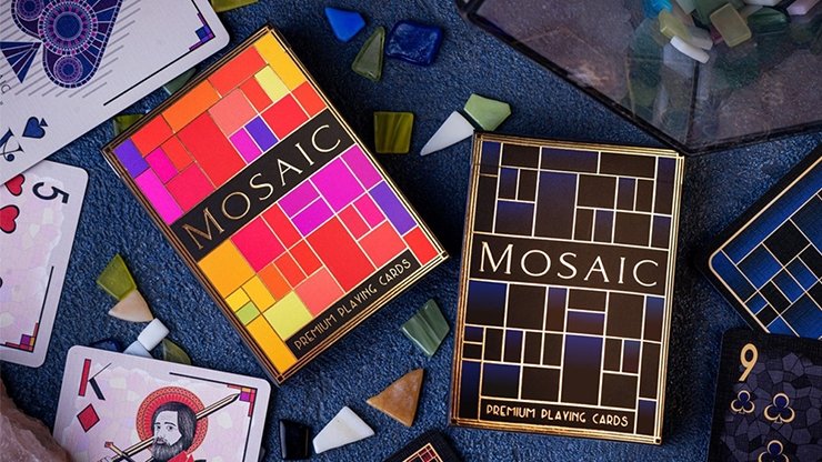 Mosaic Blue Diamond Playing Cards - Merchant of Magic
