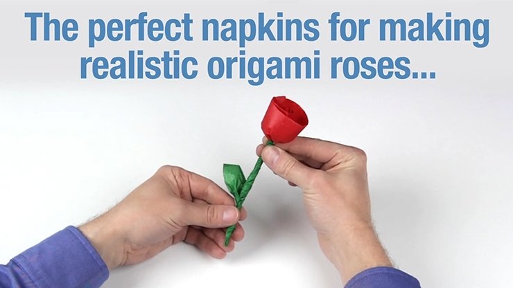 Napkin Rose Kit (Red) by Michael Mode - Merchant of Magic