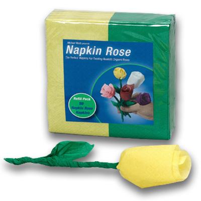 Napkin Rose - Refill (Yellow) by Michael Mode - Merchant of Magic