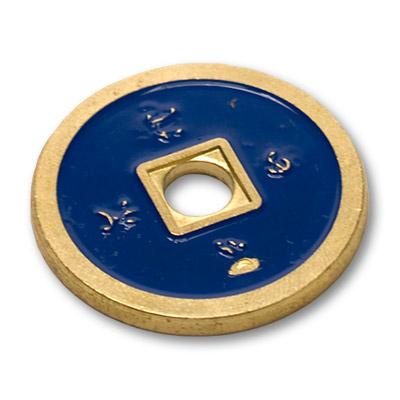 Normal Chinese Coin made in Brass - Blue by Tango - Merchant of Magic